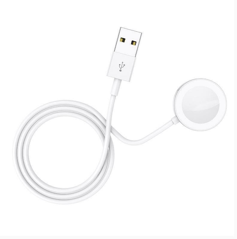 Магнитное зарядное устройство кабель для часов Apple Watch Borofone BQ13 белое