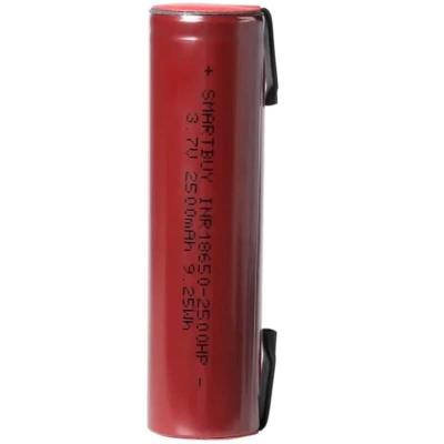 Аккумулятор Smartbuy литиевая LI18650 2500mAh высокотоковый с выводами 3.7V (SBBR-18650-1S2500HP)