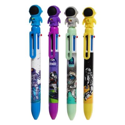 Ручка шариковая многоцветная автоматическая 6 цветов космонавт