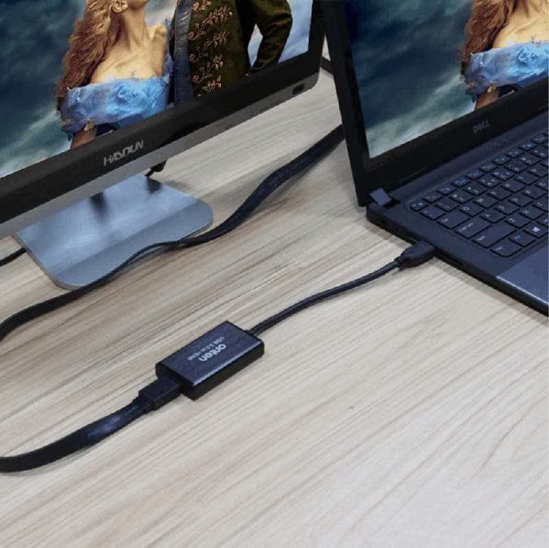 Адаптер переходник с USB 3.0 на HDMI 2K Onten OTN-5202 0.2м черный Адаптер переходник с USB 3.0 на HDMI 2K Onten OTN-5202 0.2м черный
