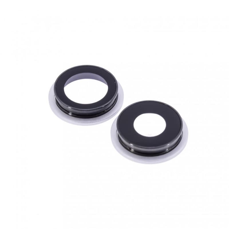 Стекло камеры для iphone 11 белый в сборе (2шт)