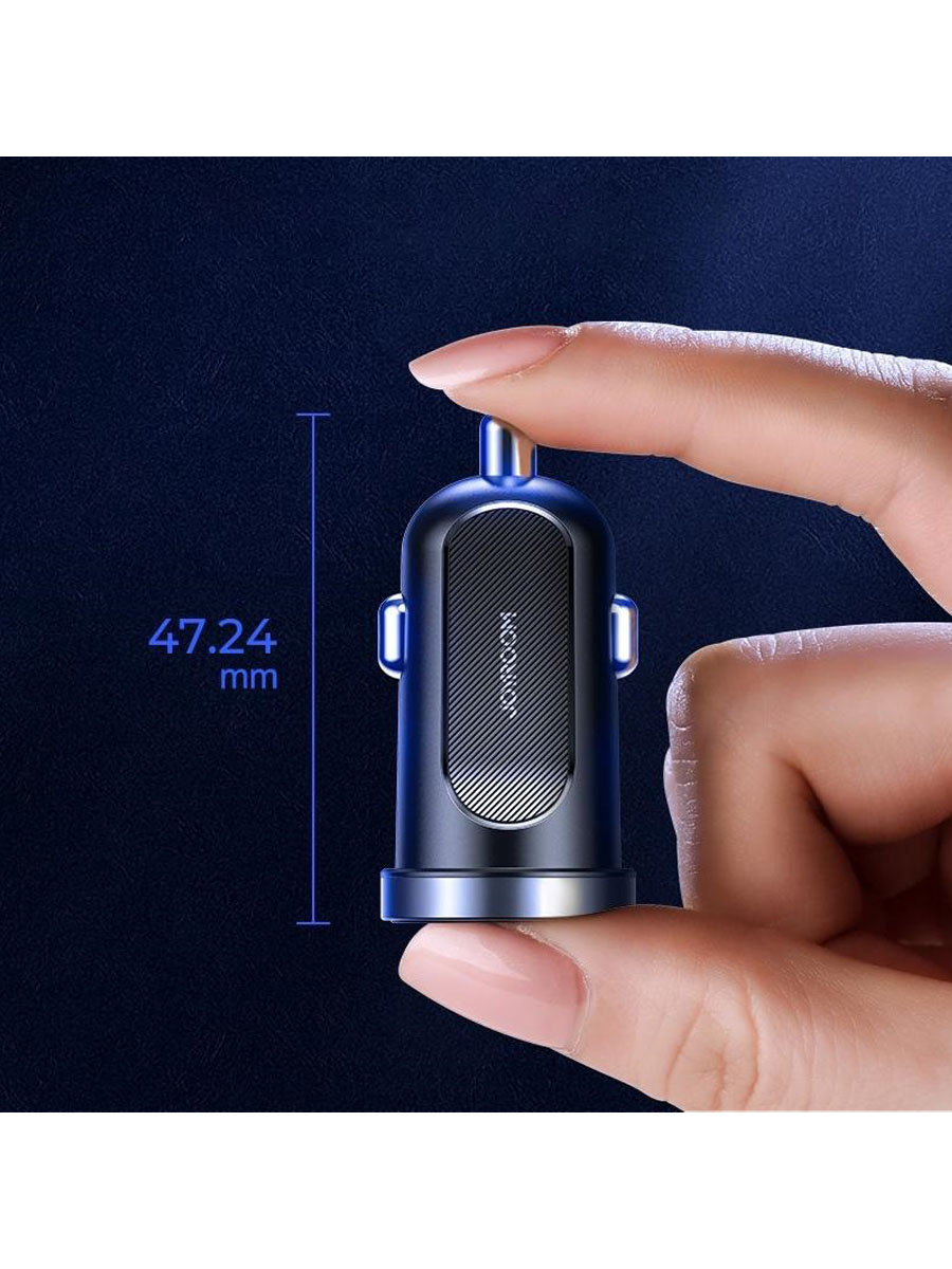 Изображение Автомобильное зарядное устройство Joyroom C-A08 PD 30W+QC3.0 / Type-C USB-C+USB черное фото Автомобильное зарядное устройство Joyroom C-A08 PD 30W+QC3.0 / Type-C USB-C+USB черное