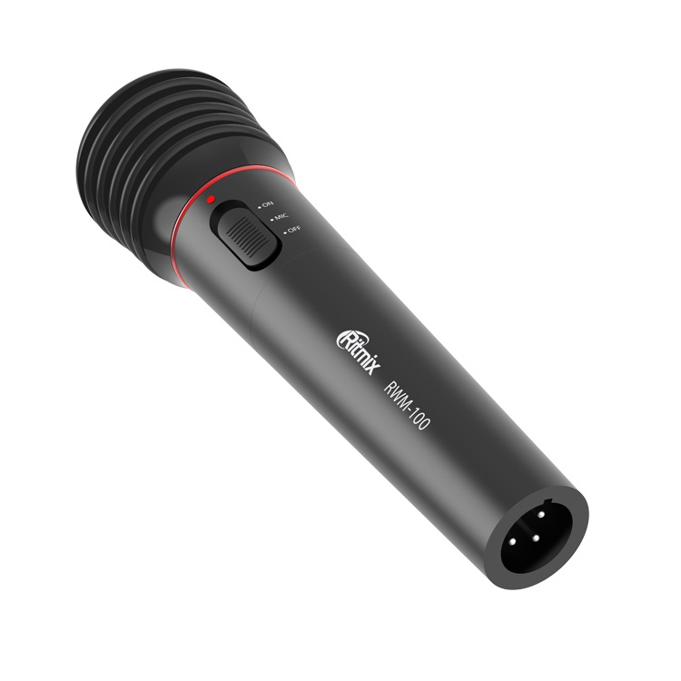 Микрофон динамический беспроводной/проводной Ritmix RWM-100 черный Микрофон динамический беспроводной/проводной Ritmix RWM-100 черный