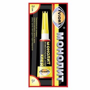 Супер клей (быстродействующий) 3 г МОНОЛИТ AVIORA BL12