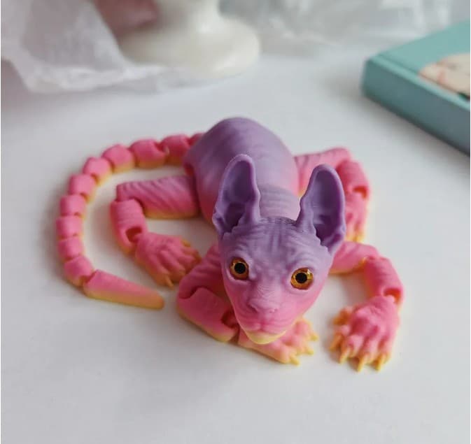 Подвижная игрушка 3D кот Сфинкс 31см Подвижная игрушка 3D кот Сфинкс 31см