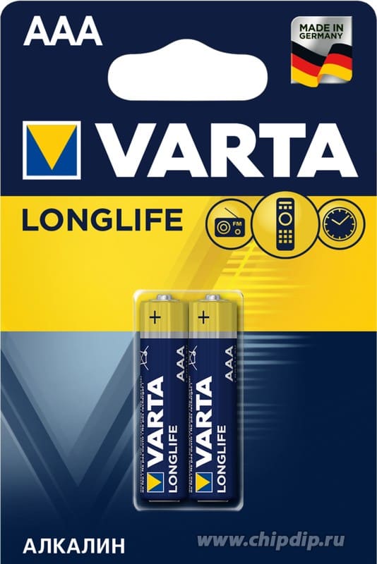 Батарейка VARTA Longlife алкалиновая LR6-2BL
