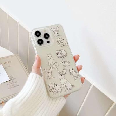 Чехол накладка для iphone 13 Pro (6.1) силикон зайцы