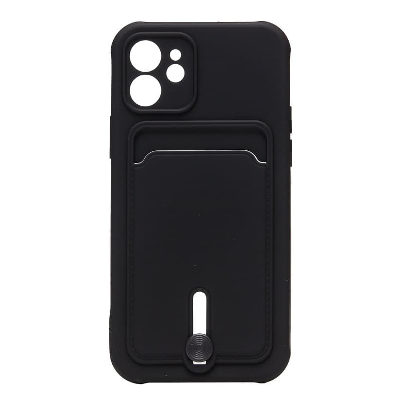Изображение Чехол накладка для iphone 16 Pro Max (6.9) с карманом для карты картхолдером с бегунком с защищенными углами и камерой черный фото Чехол накладка для iphone 16 Pro Max (6.9) с карманом для карты картхолдером с бегунком с защищенными углами и камерой черный