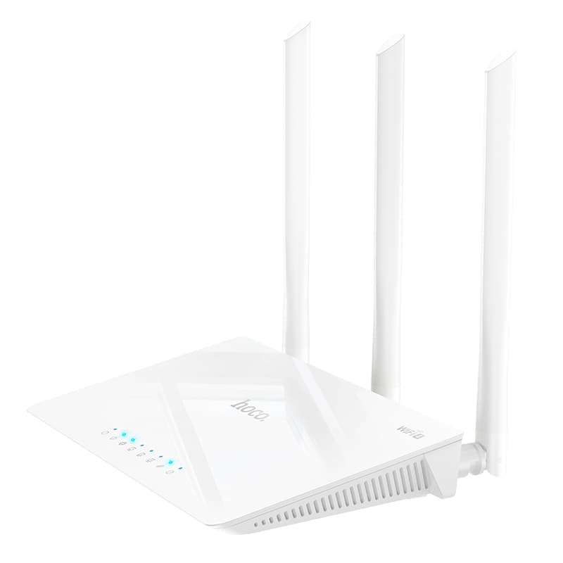 Маршрутизатор Роутер Hoco HI30 Wi-Fi4 2.4G 300Мбит/с белый Маршрутизатор Роутер Hoco HI30 Wi-Fi4 2.4G 300Мбит/с белый
