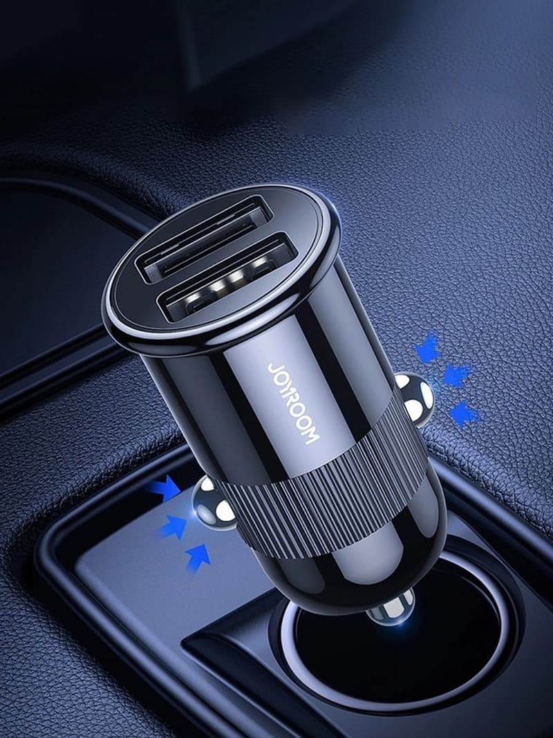 Изображение Автомобильное зарядное устройство Joyroom C-A06 Mini 2USB 3.1A черное фото Автомобильное зарядное устройство Joyroom C-A06 Mini 2USB 3.1A черное