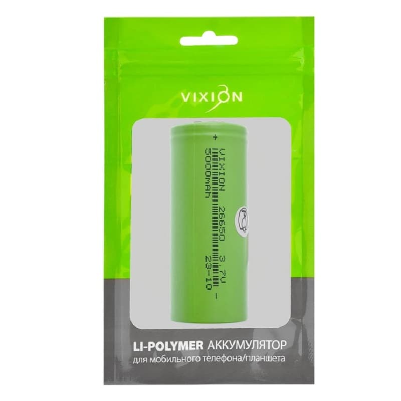 Аккумулятор VIXION 26650A 5000mAh 3.7V Аккумулятор VIXION 26650A 5000mAh 3.7V