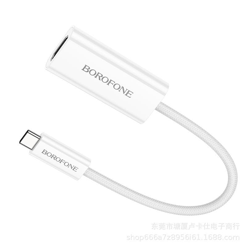 Адаптер переходник конвертер с Type-C USB на HDTV Borofone DH11 15см белый Адаптер переходник конвертер с Type-C USB на HDTV Borofone DH11 15см белый