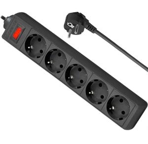 Сетевой фильтр DEFENDER ES3 5 гнезд 3м 10A 2200Вт с выключателем черный