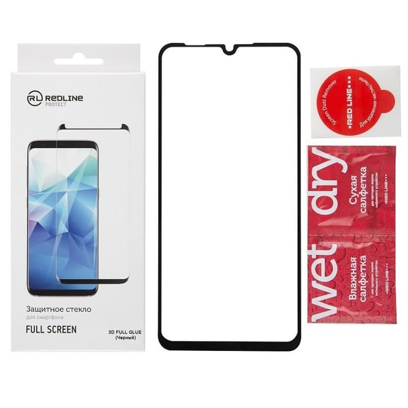 фото Защитное стекло для Huawei Honor X8 Red Line FULL GLUE черное на подложке