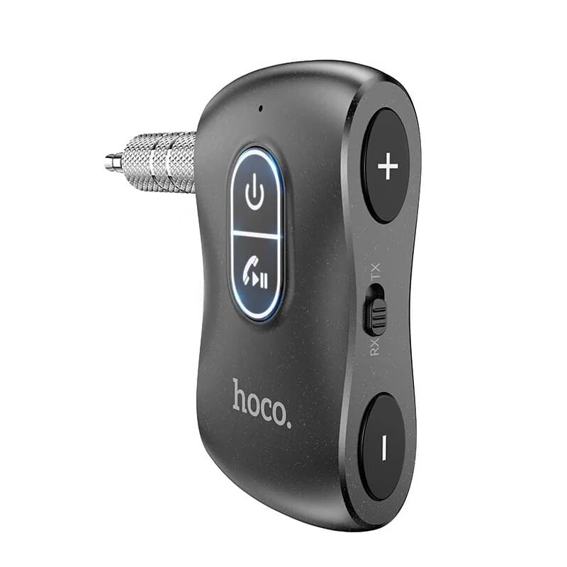 фото Блютуз aux FM трансмиттер bluetooth адаптер ресивер Hoco E73 Pro черный