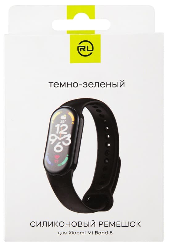 Ремешок для Mi Band 8/Mi Band 9 Red Line силикон темно-зеленый