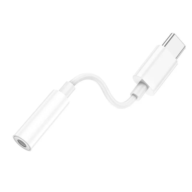 Аудио адаптер переходник для наушников с Type-C USB-C на Jack 3.5 Hoco LS35 белый Аудио адаптер переходник для наушников с Type-C USB-C на Jack 3.5 Hoco LS35 белый