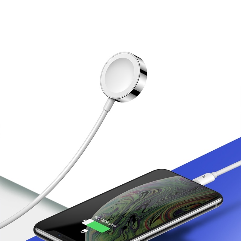 Магнитное зарядное устройство кабель для часов Apple Watch Joyroom S-IW002S 2в1 Magnetic/Lightning в USB-A 1.5м белое