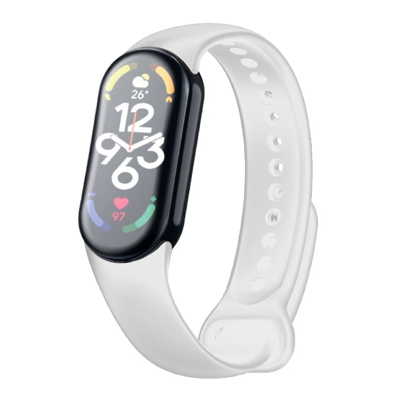 Ремешок для Mi Band 8/Mi Band 9 Red Line силикон белый