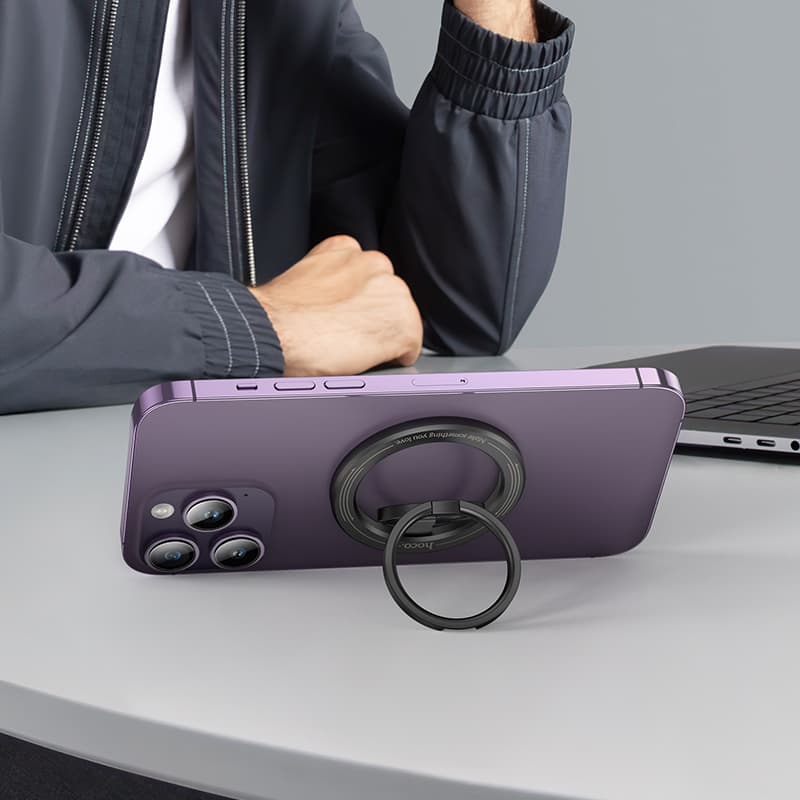 Изображение Магнитное кольцо держатель подставка для телефона Hoco GH2 Clever Magnetic серебро фото Магнитное кольцо держатель подставка для телефона Hoco GH2 Clever Magnetic серебро