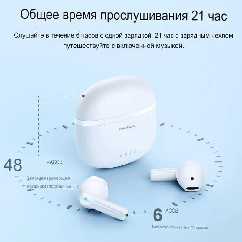 Изображение Наушники беспроводные Joyroom JR-TL11 Dual-Mic ENC черные фото Наушники беспроводные Joyroom JR-TL11 Dual-Mic ENC черные