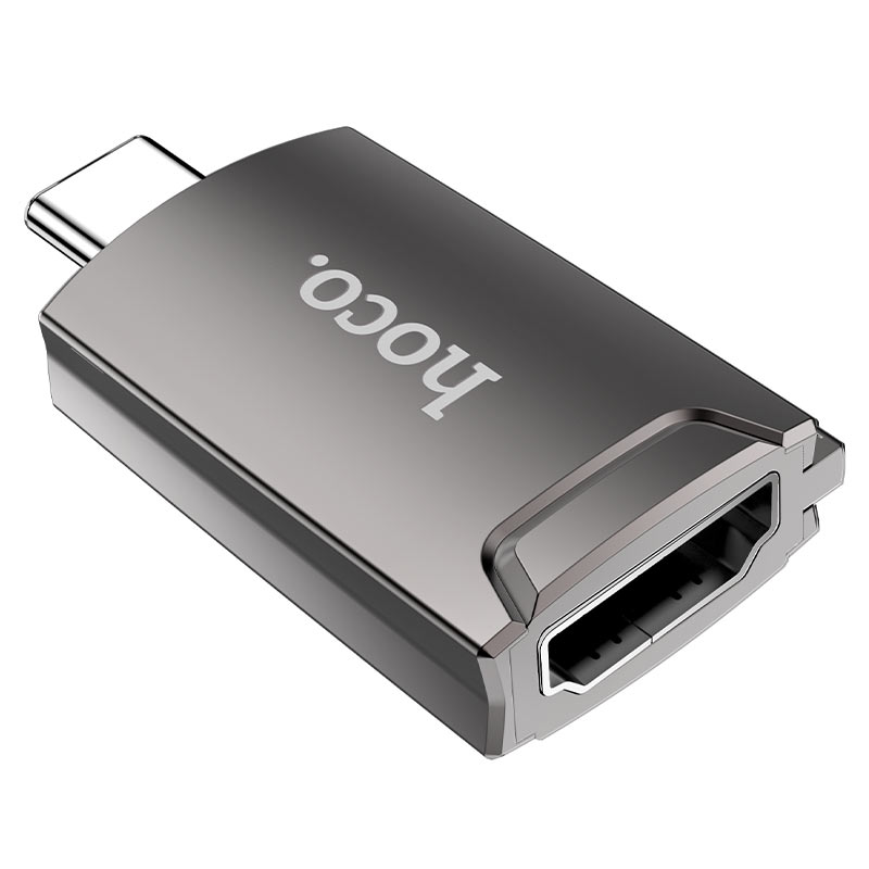 Адаптер переходник конвертер с Type-C USB на HDMI HOCO UA19 металл серый Адаптер переходник конвертер с Type-C USB на HDMI HOCO UA19 металл серый