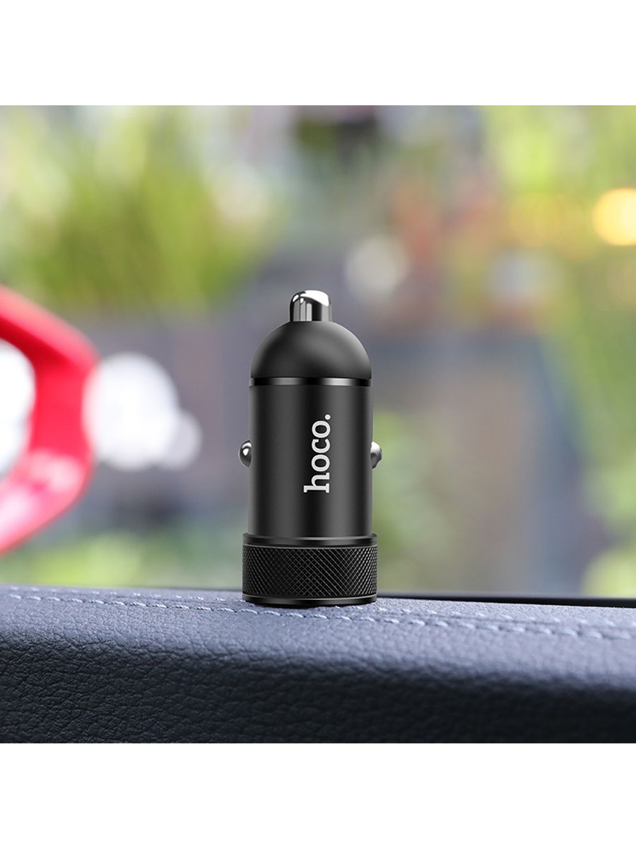 Изображение Автомобильное зарядное устройство HOCO Z32A USB QC3.0 18W 4A черное фото Автомобильное зарядное устройство HOCO Z32A USB QC3.0 18W 4A черное