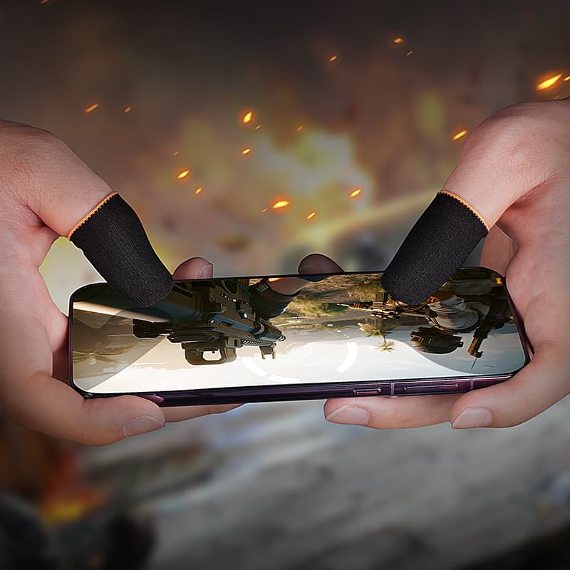 фото Сенсорные напальчники для игр на телефоне HOCO GA20 2шт черные