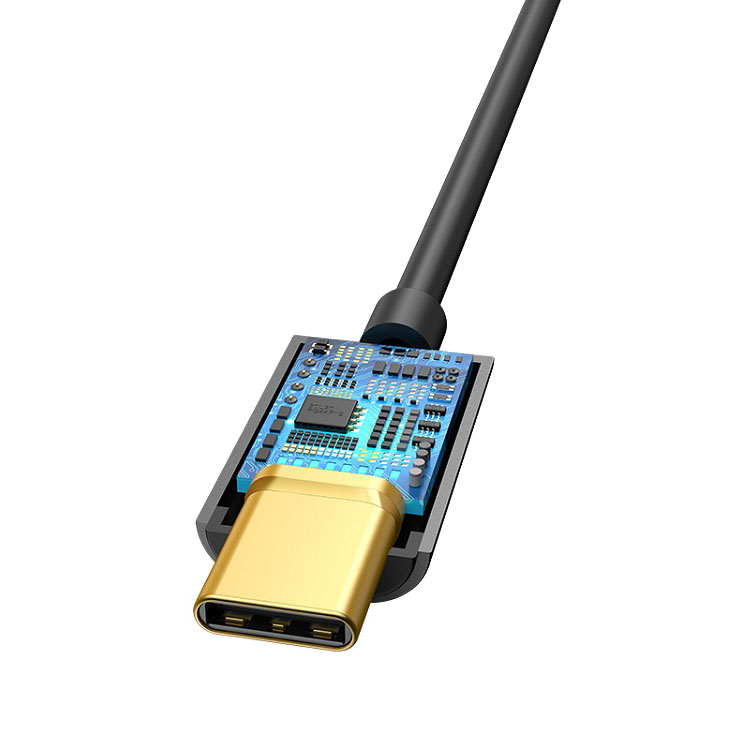 Аудио адаптер переходник для наушников с Type-C USB-C на Jack 3.5 Baseus CATL54-01 черный Аудио адаптер переходник для наушников с Type-C USB-C на Jack 3.5 Baseus CATL54-01 черный