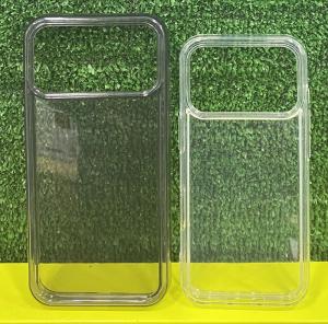 Чехол накладка для iphone 17 Pro Max (6.9) силикон плотный прозрачно-черная