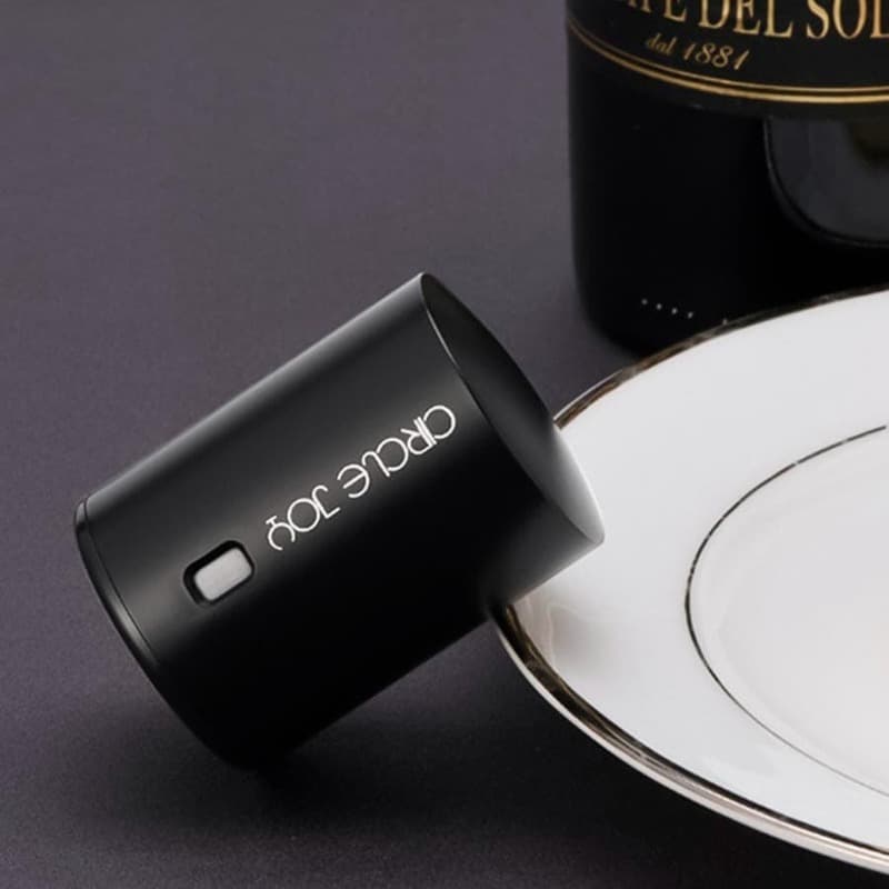 Вакуумная пробка для винных бутылок ми сяоми ксиоми Stainless Steel Wine Bottle Stopper с функцией памяти черная
