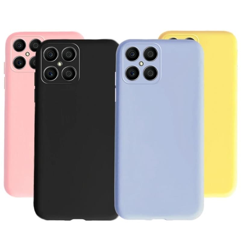 фото Чехол накладка для Huawei Honor 400 soft силикон с защитой камеры синяя