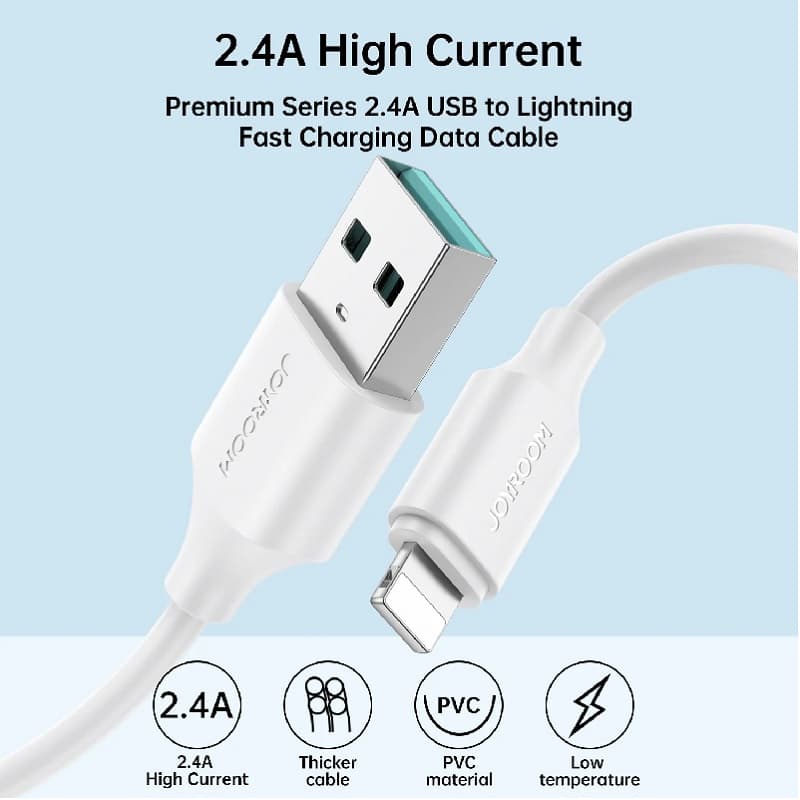 Кабель для зарядки iphone Lightning Joyroom S-UL012A9 2м 2.4A черный Кабель для зарядки iphone Lightning Joyroom S-UL012A9 2м 2.4A черный