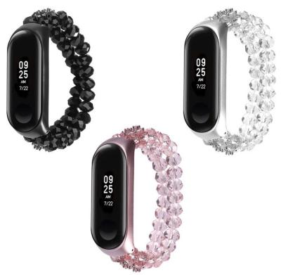 Ремешок для Mi Band 3 CBXM340 Crystal Beads с бусинами Black
