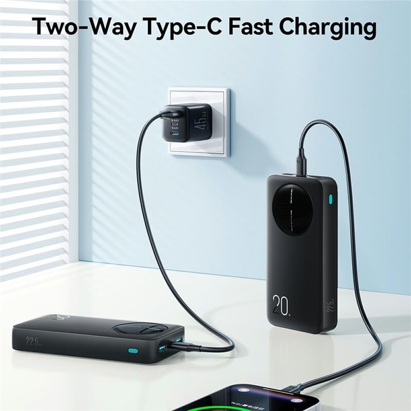 фото Внешний аккумулятор повербанк Power bank Joyroom JR-PBF14 Pro 20000mAh 22.5W с дисплеем черный