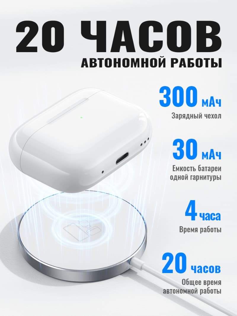 Изображение Наушники беспроводные Hoco EW49 белые фото Наушники беспроводные Hoco EW49 белые