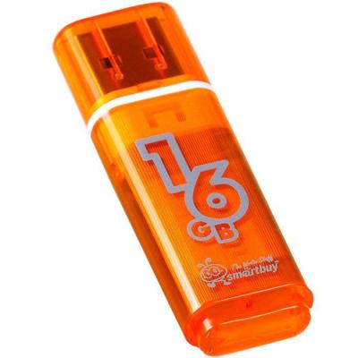 Флеш-накопитель Smartbuy Glossy оранжевая 16Gb