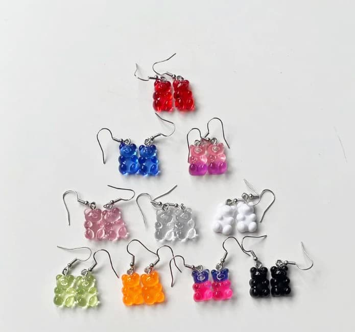 Комплект сережек мишки 1 пара