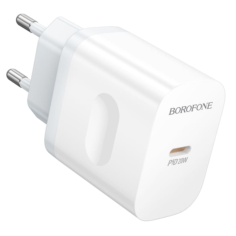 фото Сетевое зарядное устройство Адаптер Блок питания Borofone BA99A PD 20W Type-C USB-C белый