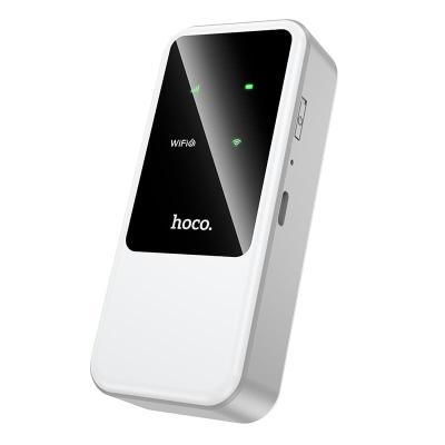 Беспроводной WiFi Роутер карманный Hoco HI42 Wi-Fi6 2.4G 150Мбит/с 2x2000mAh с сим картой белый