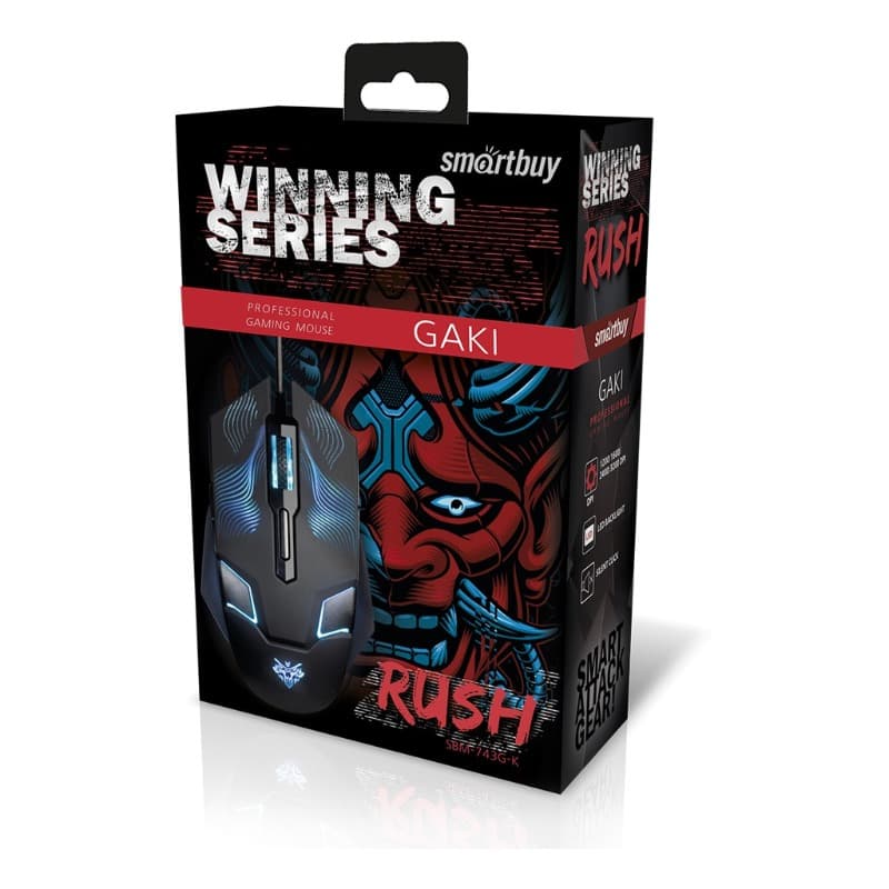 Мышь проводная игровая Smartbuy RUSH Gaki 743 черная (SBM-743G-K) Мышь проводная игровая Smartbuy RUSH Gaki 743 черная (SBM-743G-K)