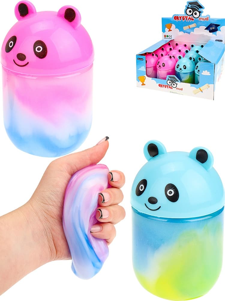 Слайм панда с блестками 95гр