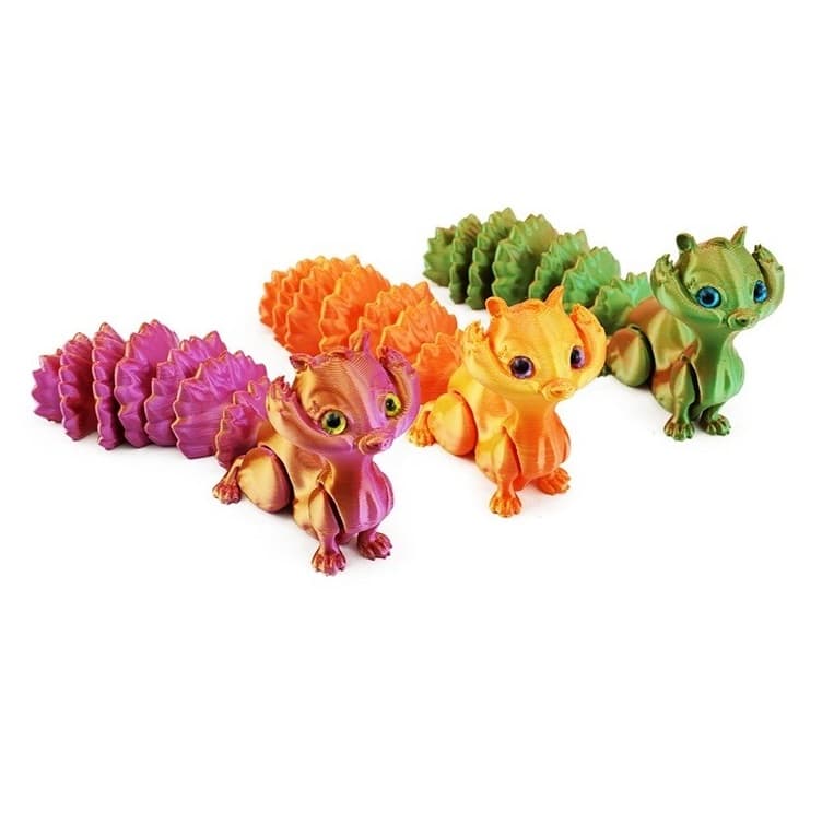 Подвижная игрушка 3D белка 19см