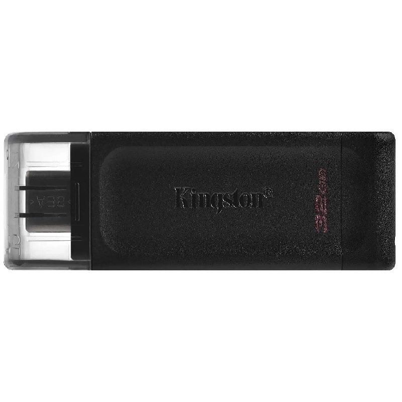 Изображение Флеш-накопитель Kingston DT70 USB 3.2 Type-C 32Gb черный Изображение Флеш-накопитель Kingston DT70 USB 3.2 Type-C 32Gb черный