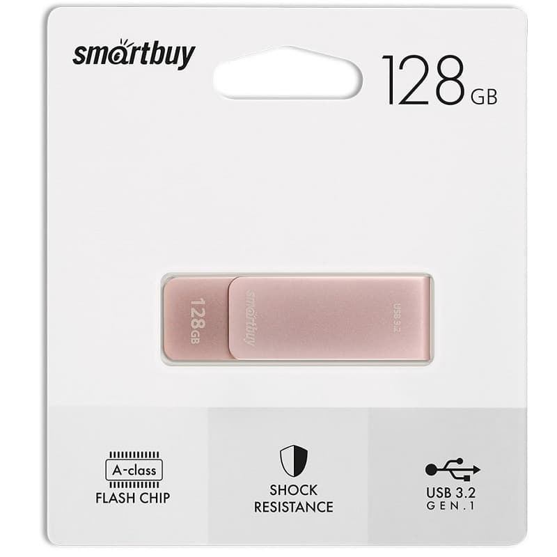 Изображение Флеш-накопитель Smartbuy M1 Metal USB 3.0/3.2 Gen.1 абрикосовый 128Gb
