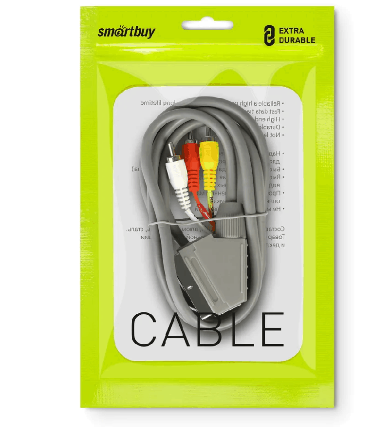 Кабель SCART - 3 RCA (M) Smartbuy KA-518-125 1м черный Кабель SCART - 3 RCA (M) Smartbuy KA-518-125 1м черный