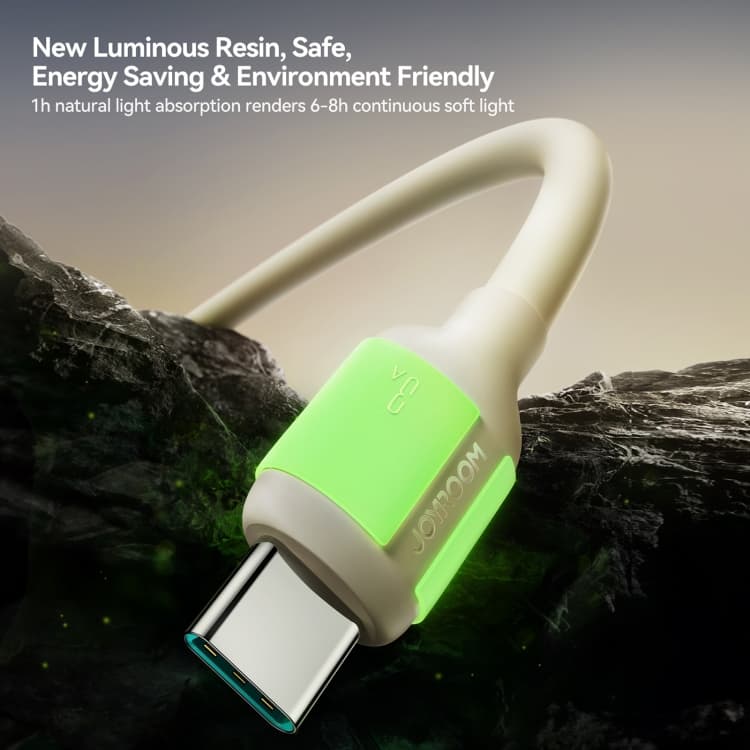 Кабель для зарядки Type-C USB Joyroom S-A53 1.2м 3A жидкий силикон бежевый Кабель для зарядки Type-C USB Joyroom S-A53 1.2м 3A жидкий силикон бежевый