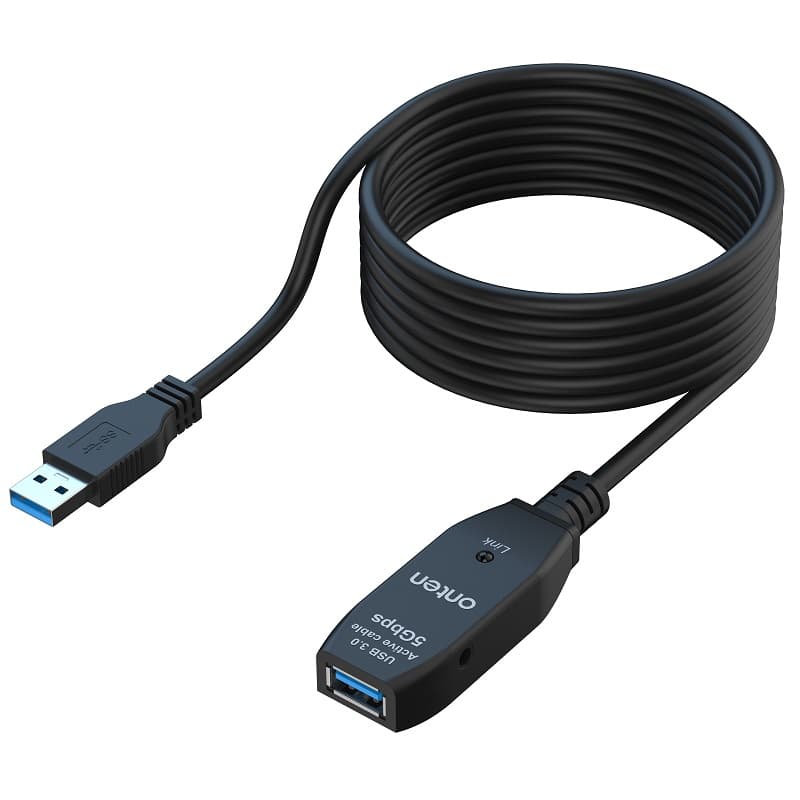 Кабель удлинитель USB AM-AF Onten OTN-US207 USB 3.0 5Gbps сверхскоростной с чипом 5м черный