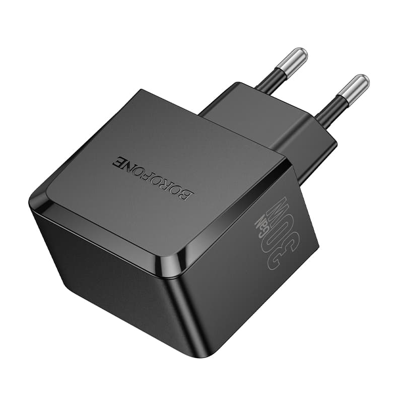 фото Сетевое зарядное устройство Адаптер Блок питания Borofone BAS61A PD 30W+QC3.0 18W / Type-C+USB-A черный
