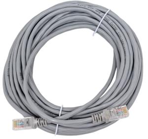 Кабель для интернета Патч-корд UTP P6007 RJ45 кат.5е 10м сетевой провод патчкорд серый